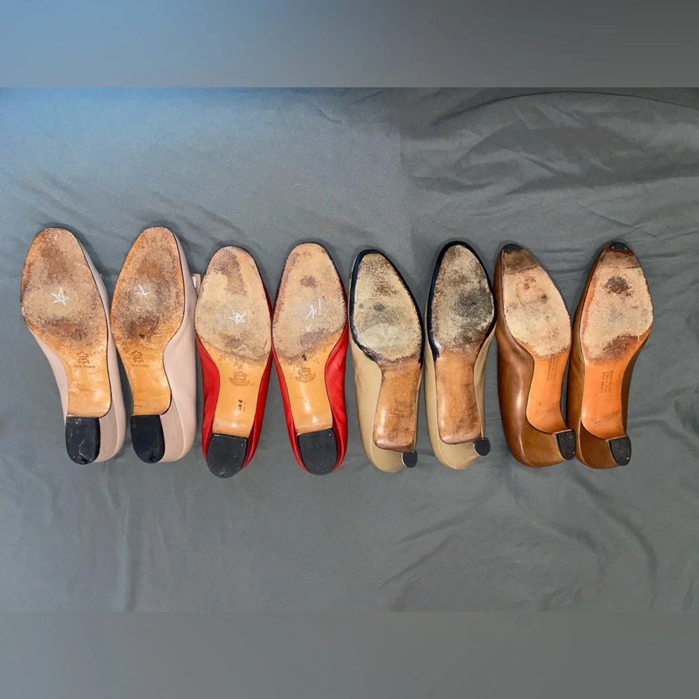 ✨4 for $110✨ Salvatore Ferragamo Vintage Kitten Heels Loafer Pumps Size 9.5 & 10 - Picture 7 of 10